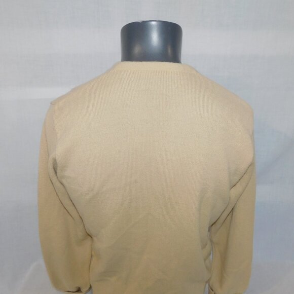 VTG 60s 70s Terry Williams Canada Mens M Tan Wool Blend button Cardigan Sweater - Picture 8 of 10